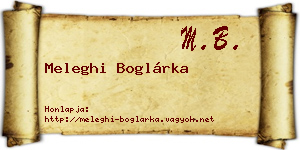Meleghi Boglárka névjegykártya