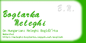 boglarka meleghi business card